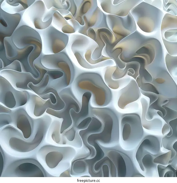 White Organic Geometric Structure