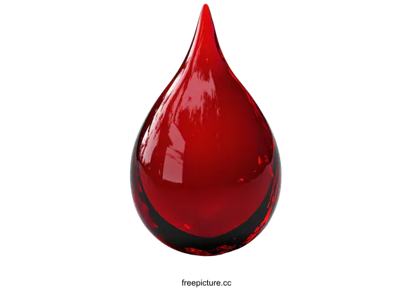 [Transparent Background PNG]Red Liquid Drop Illustration
