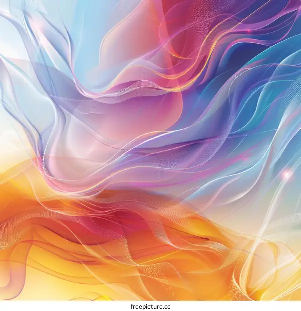 Abstract Colorful Flowing Lines Background Design