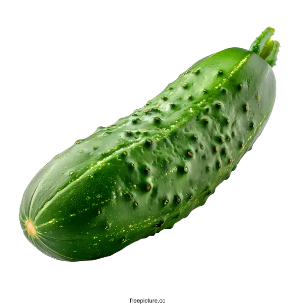 [Transparent Background PNG]Single cucumber isolated on white background