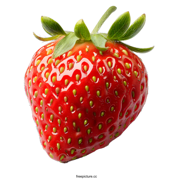 [Transparent Background PNG]single strawberry on white background