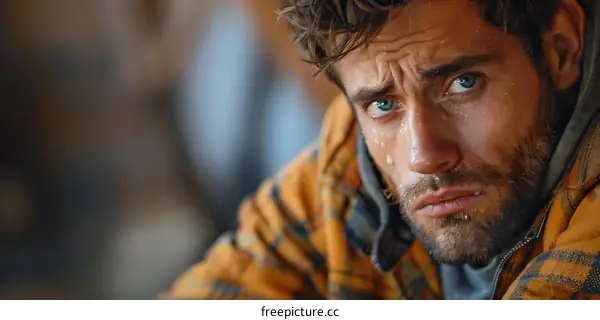 Portrait of a Tired Worker