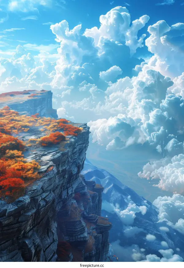 Redwood Forest Overlooking Majestic Mountain Peaks