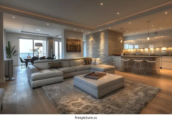 Modern apartment interior design