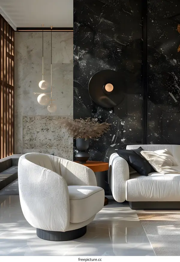 Modern minimalist style living room