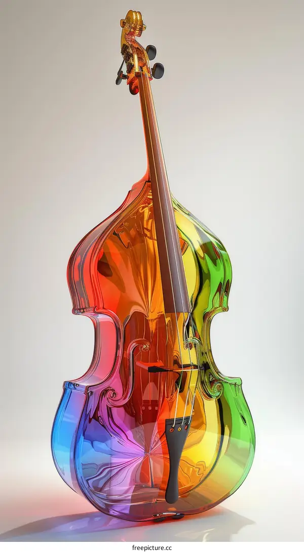 Rainbow Glass Double Bass