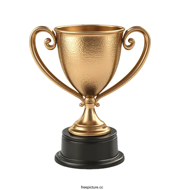 [Transparent Background PNG]Golden Trophy Award  Beautiful Design  Illustrative Image