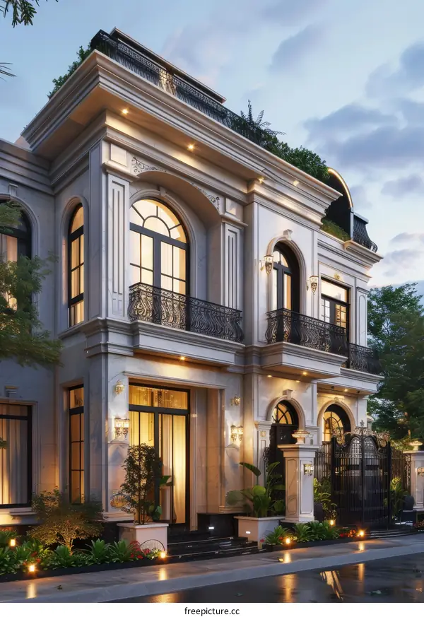 Luxury Mansion Exterior Design Elegance