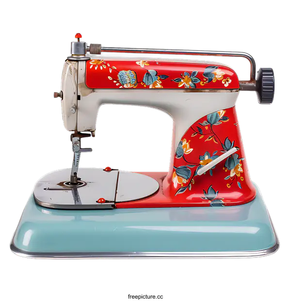 [Transparent Background PNG]Vintage Decorative Sewing Machine