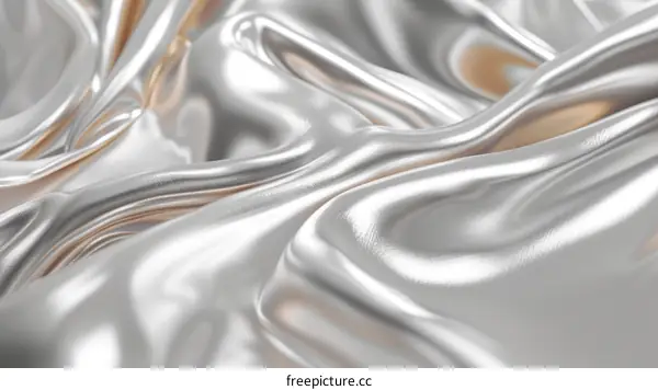 Silver Silk Creased Background