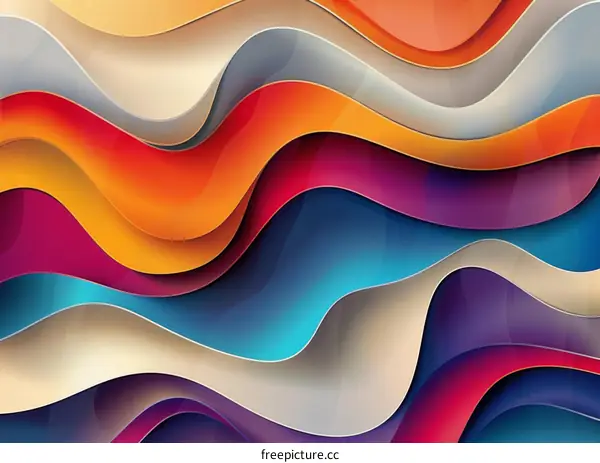 Abstract Colorful Wave Design