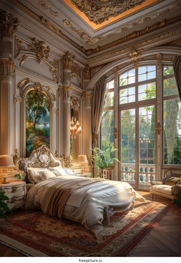 Luxury Bedroom Interior Design Illustration