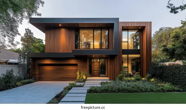 Modern Wooden Contemporary House Exterior