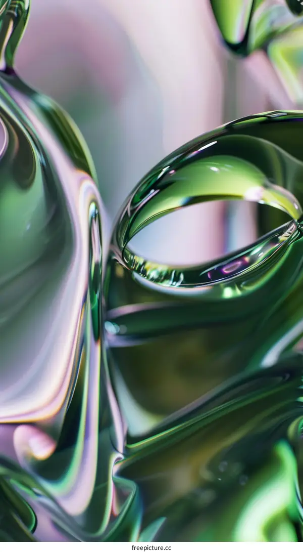 Abstract 3D Rendering of Glassmorphism Effect