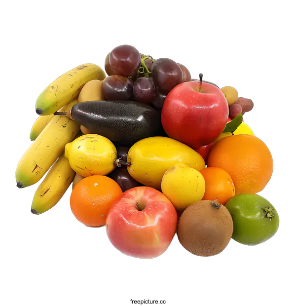 [Transparent Background PNG]Variety of Fresh Fruits for Healthy Lifestyle