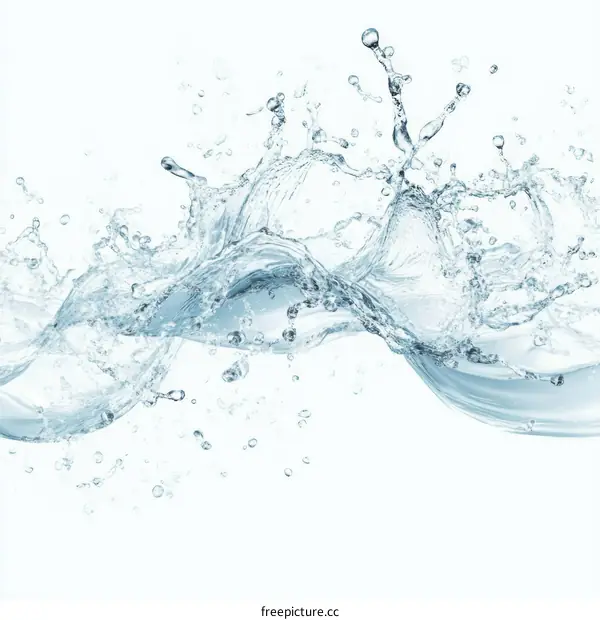 Abstract Water Splashing Illustration