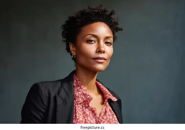 Portrait of confident African American woman in business attire