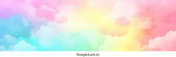 Pastel Watercolor Sky Background Design
