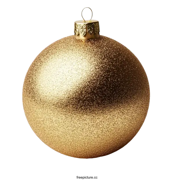 [Transparent Background PNG]Golden Christmas Ornament Ball Decoration