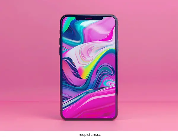 Abstract Phone Wallpaper With Pink Background