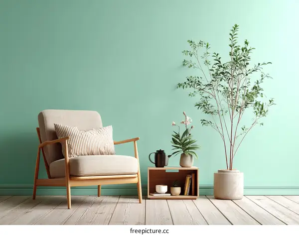 Peaceful Modern Living Room Interior Design