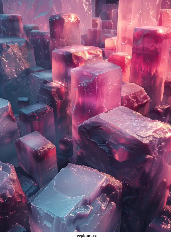 Abstract Geometric Crystal Cityscape