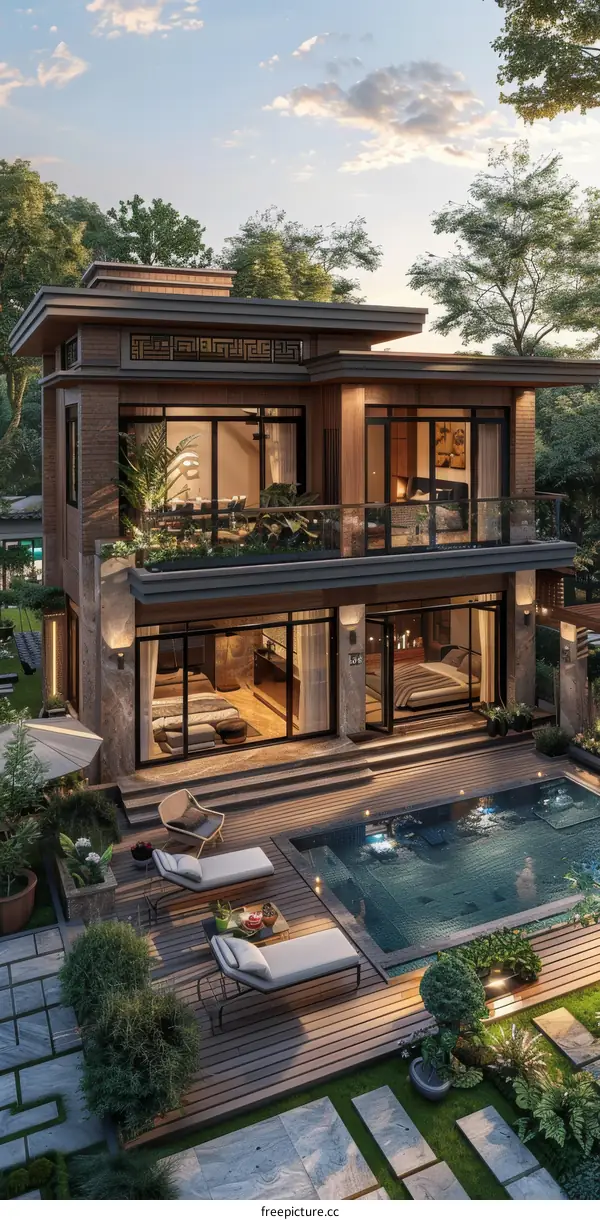 Modern Asian Style Villa with Pool