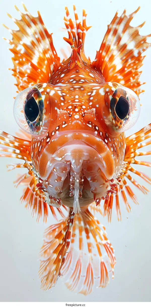 Striped Lionfish Close-up