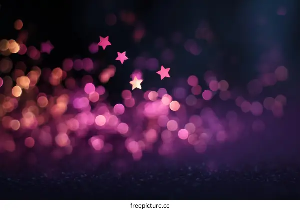 Abstract Bokeh Background with Stars