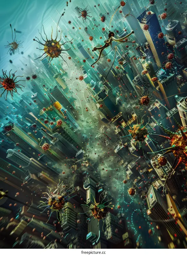 A virus outbreak in a modern city