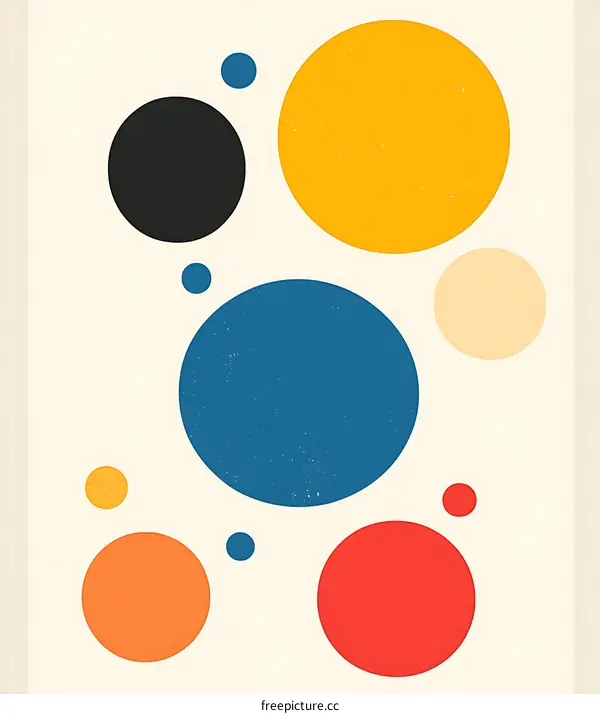 Abstract Colorful Circles Art Print