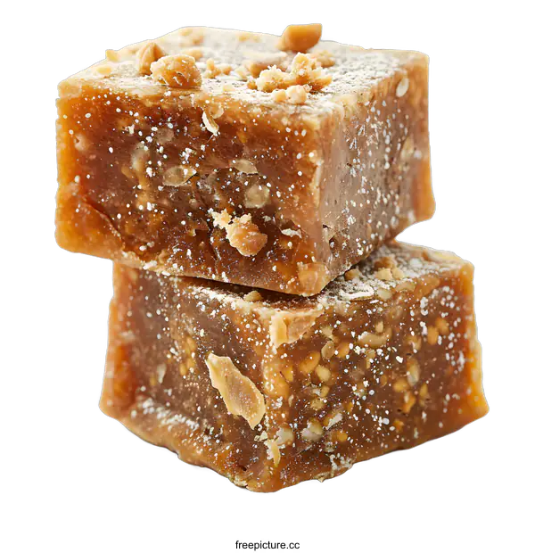 [Transparent Background PNG]Two Pieces of Peanut Brittle Candy