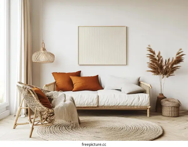 Bohemian Living Room Interior Design