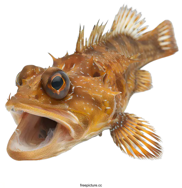 [Transparent Background PNG]A Grunt Sculpin Fish on White Background