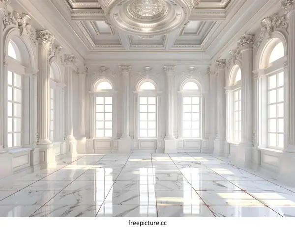 White marble ballroom