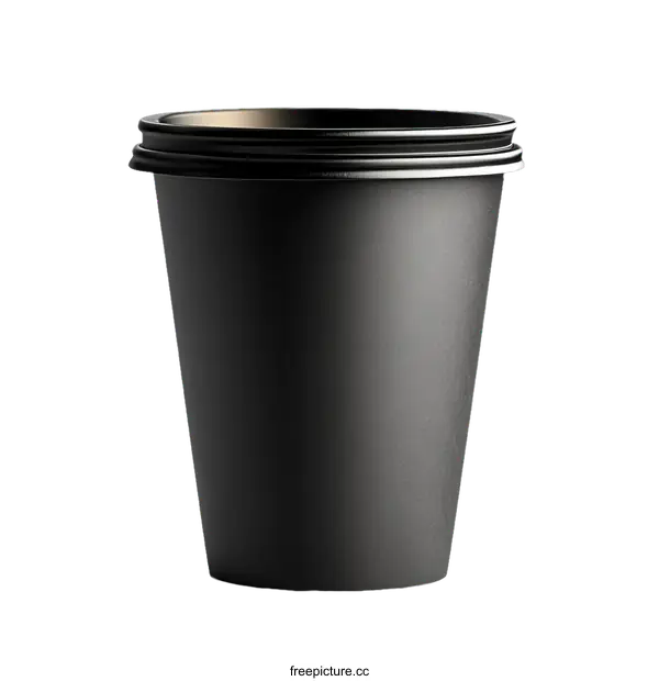 [Transparent Background PNG]Black Paper Coffee Cup Mockup