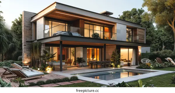 Modern house with pool