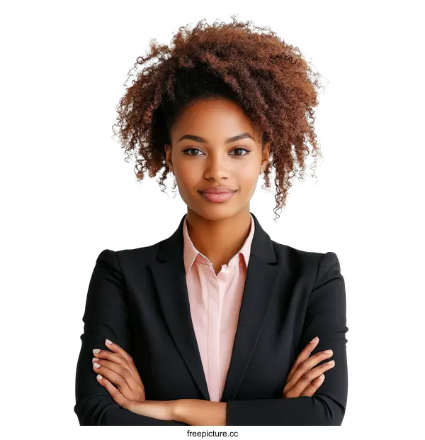 [Transparent Background PNG]Confident Business Woman Portrait