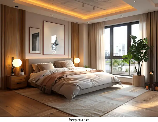 Modern Bedroom Interior Design with Natural Elements