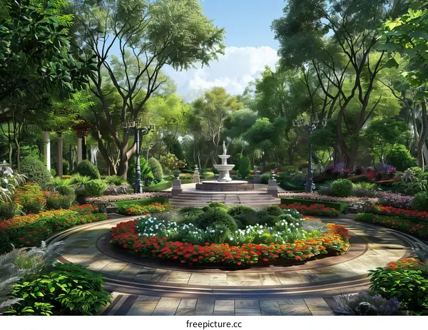 European-Style Mansion and Garden