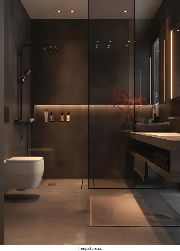 A modern bathroom