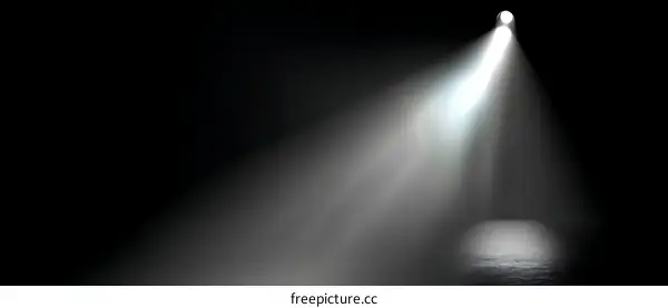 Spotlight Illuminating an Empty Stage