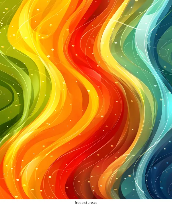 Abstract colorful waves background