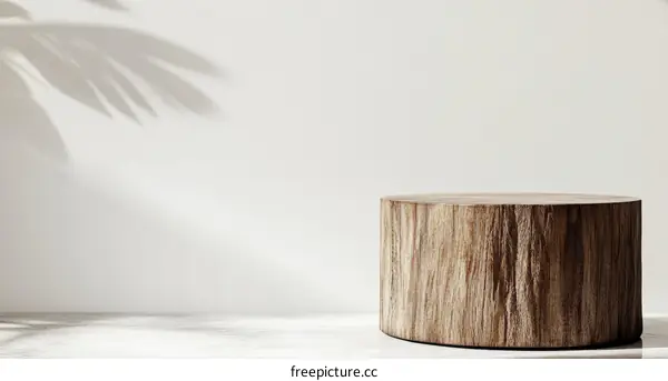 Minimalist Wooden Display Podium with Shadow