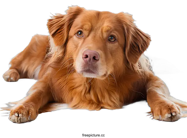 [Transparent Background PNG]Golden Retriever Lying Down
