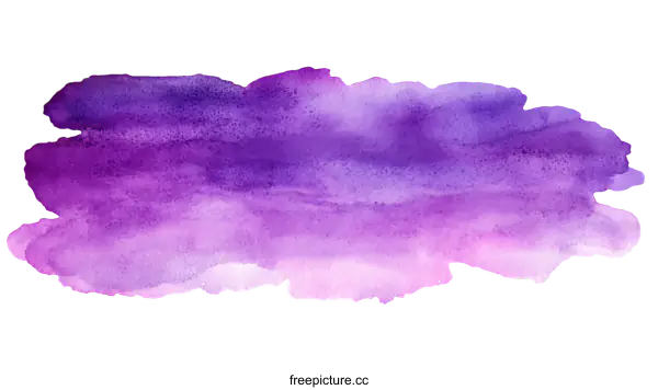 [Transparent Background PNG]Abstract Purple Watercolor Stain