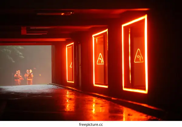 Emergency Response Team at Night Parking Garage