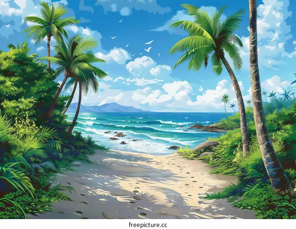 Tranquil Palm Beach Paradise: A Tropical Getaway