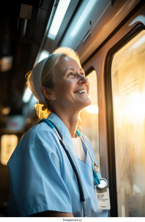 Portrait of a happy female doctor smiling