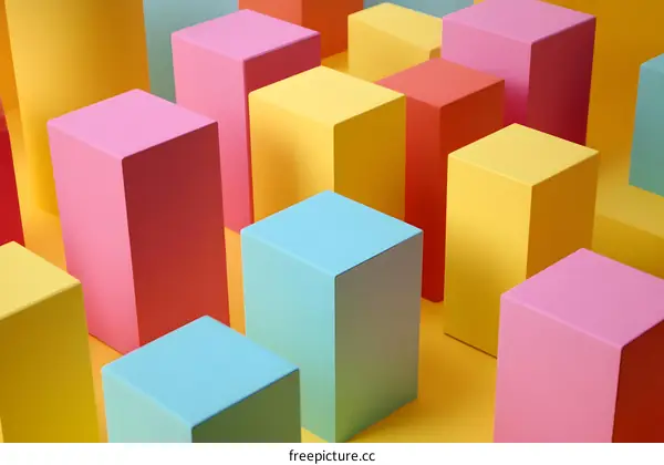 Abstract Colorful Geometric Shapes Background